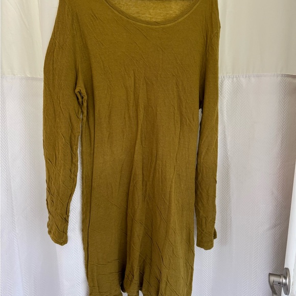 CP Shades Dresses & Skirts - CP Shades Mustard Long Sleeve Dress Tee